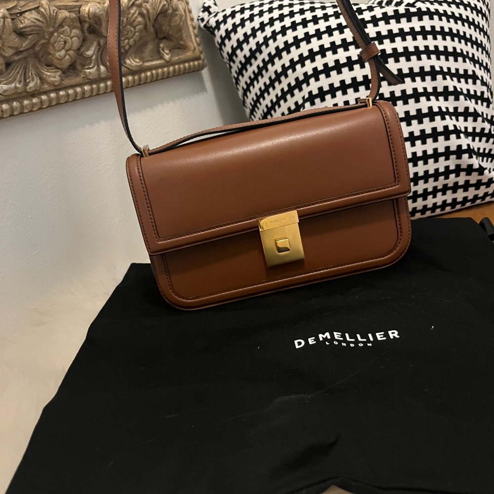 DeMellier Tan Leather Paris Crossbody Bag